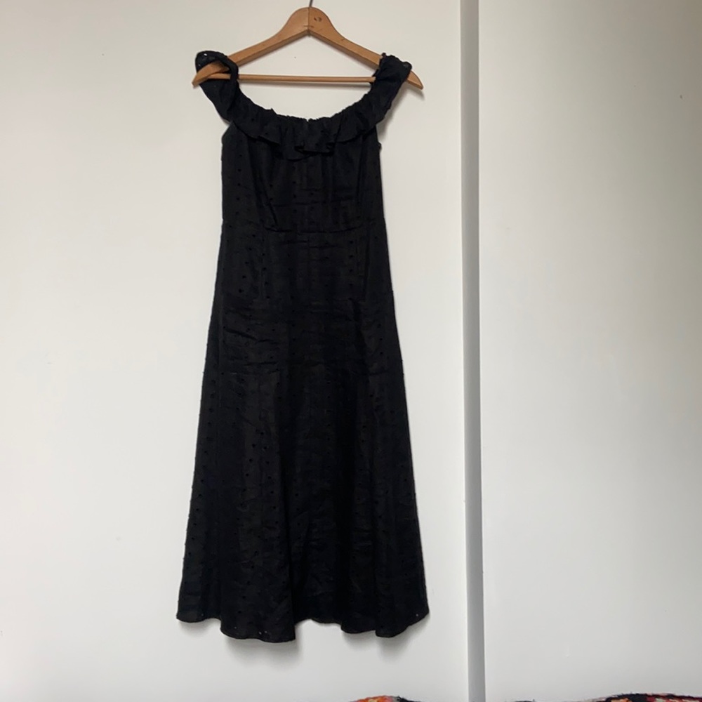 Reformation Black Eyelet Dress